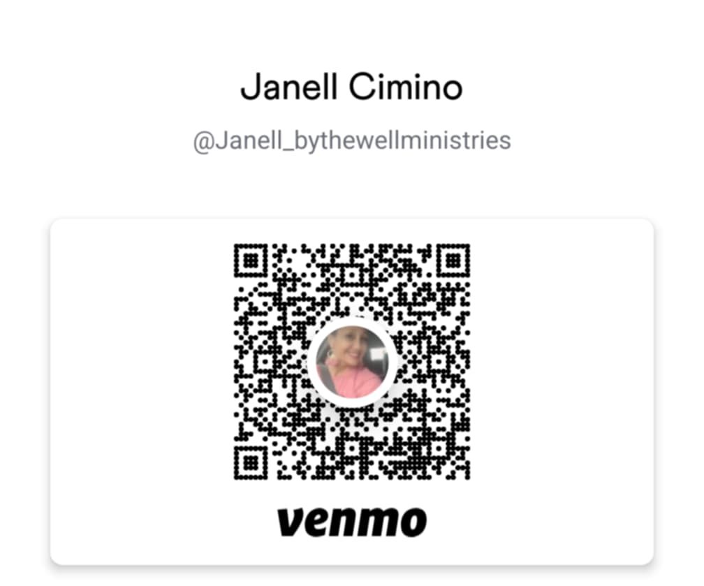 Venmo QR code for Janell Cimino — @Janell_bythewellministries